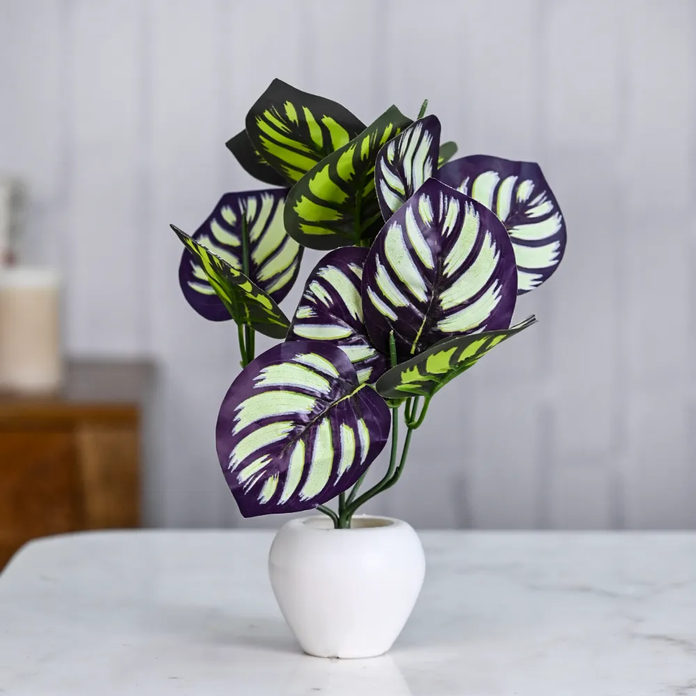 Exotic Tropical Artificial Plant With Pot Single Piece