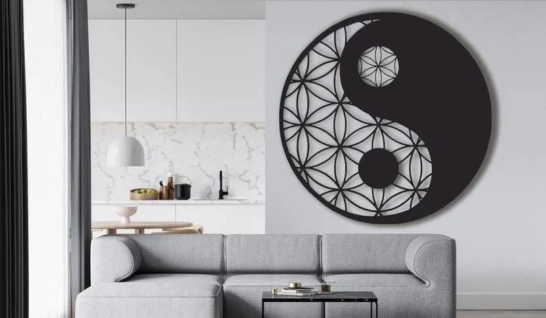 Exquisite Yin Yang Metal Wall Decor