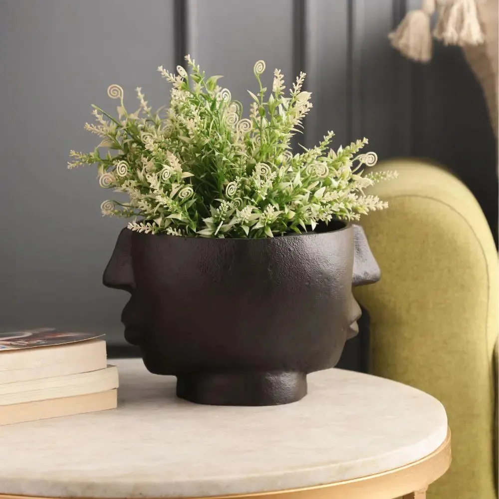 Face-Shaped Contemporary Decorative Vase for Home/Office