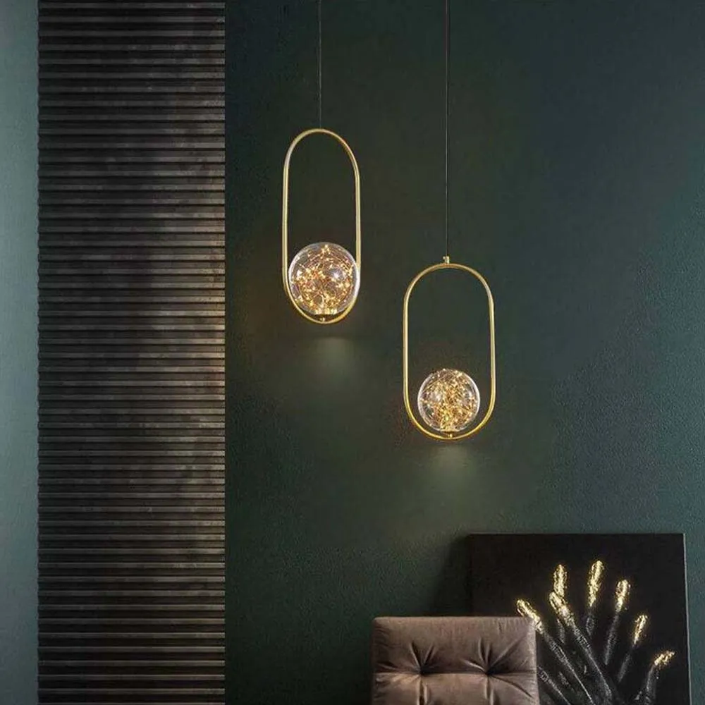 Fairy Capsule Brass Hanging Light