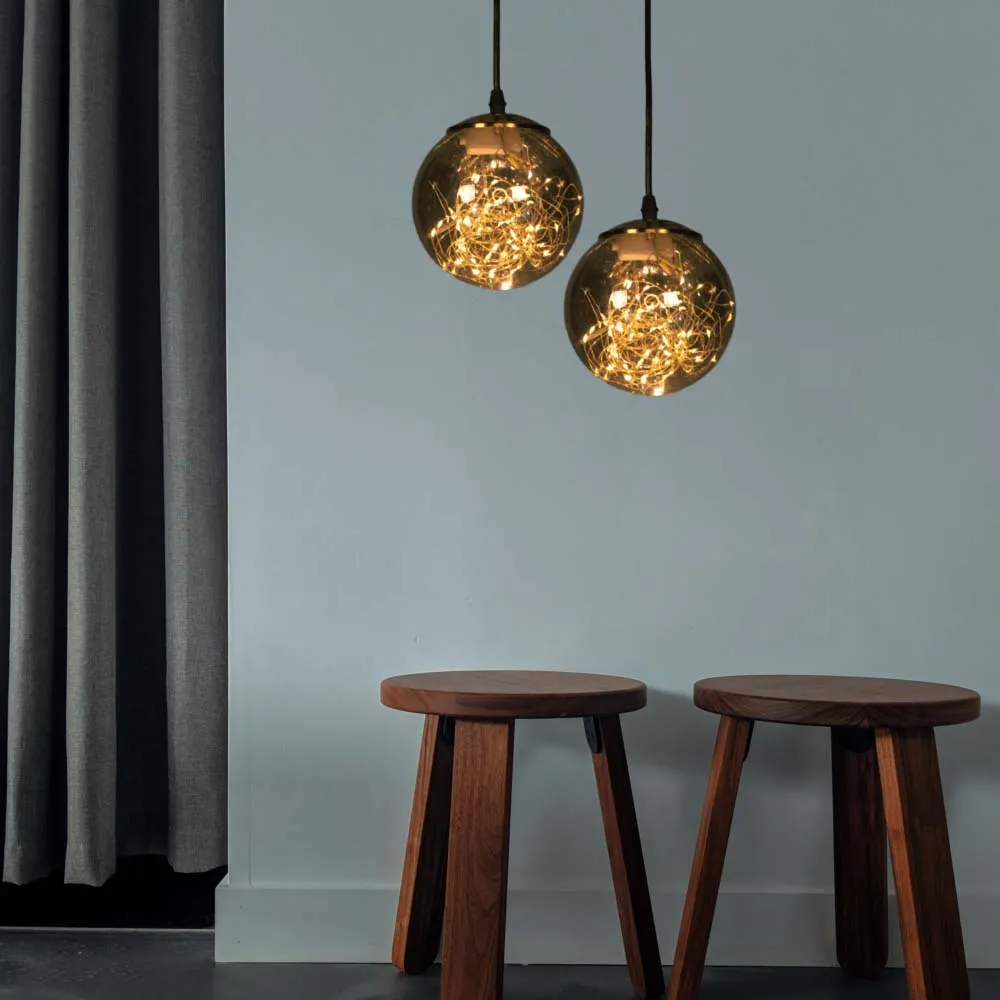 Fairy Globe Triple Pendant Cluster Hanging Light