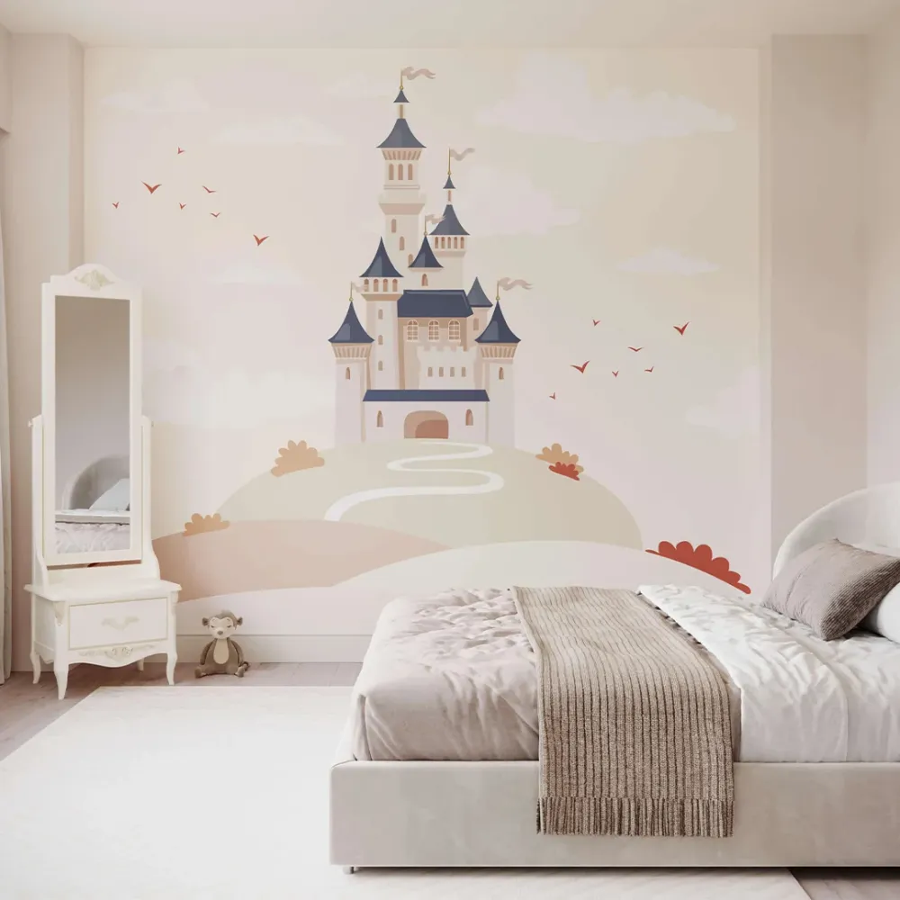 WallMantra Fairytale Fortress Scene Premium Quality Wallpaper