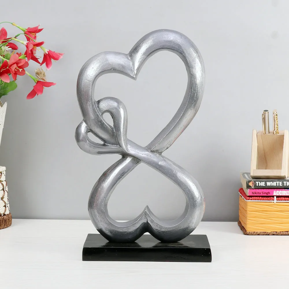 Family Heart Black Base Small Sculpture