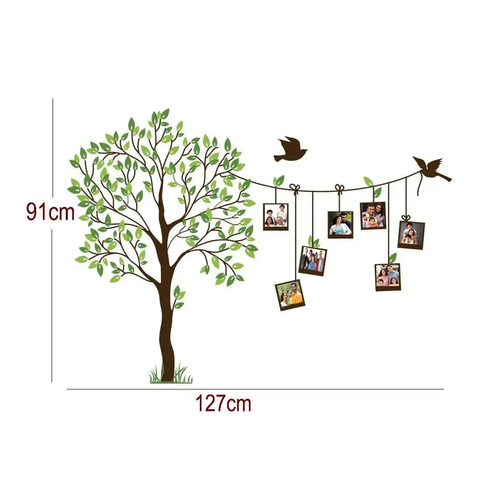 Family Photo Frame Tree Wall Sticker Self Adhesive Quality Vinyl