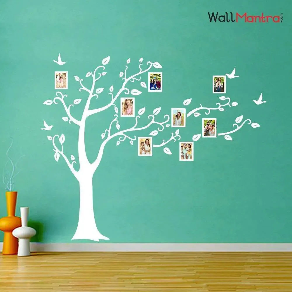 Family Tree White Wall Sticker