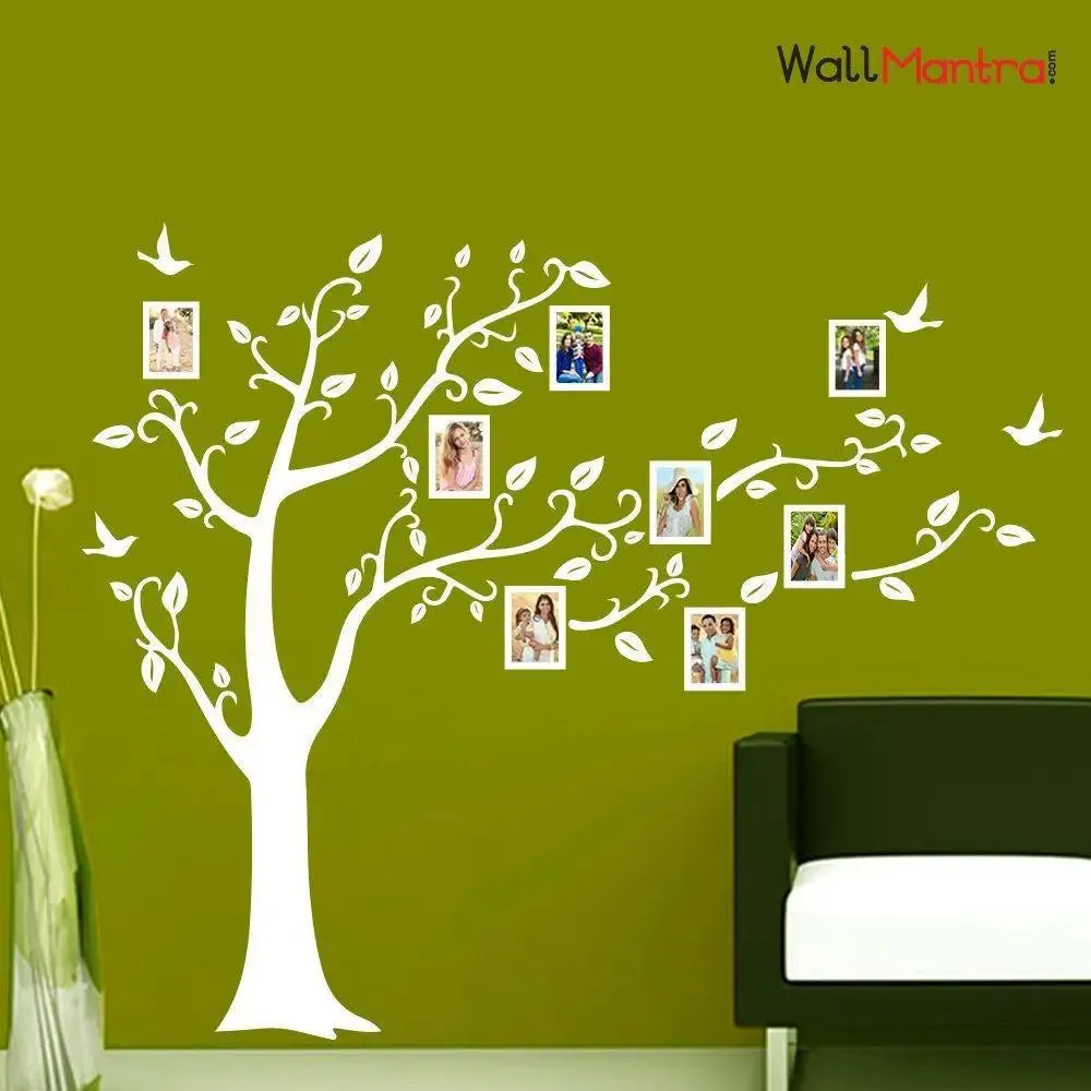 Family Tree White Wall Sticker