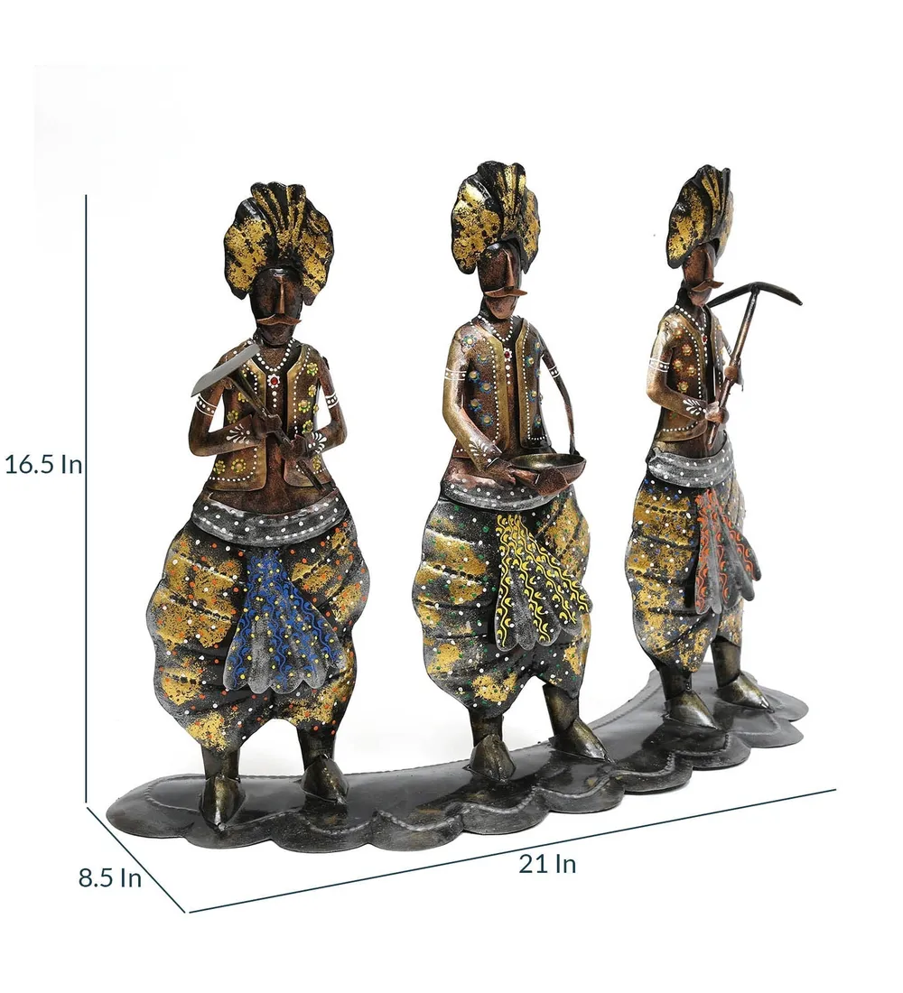 Farmers Of India Rajasthani Art Human Figurines / Showpiece