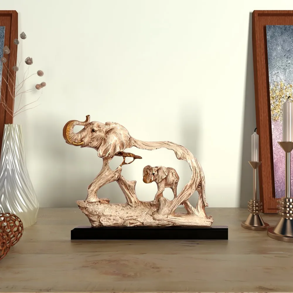 Feng shui Mother & Baby Elephant Statue