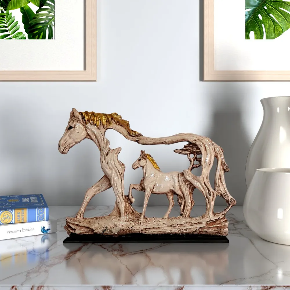 Feng shui Mother & Baby Horse Statue