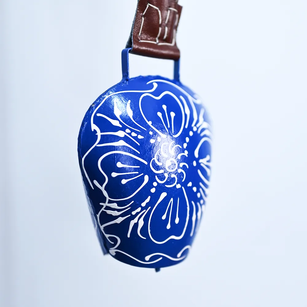 Feng-Shui Rustic Vintage Handmade Blue Main Door Bell Set Of 1