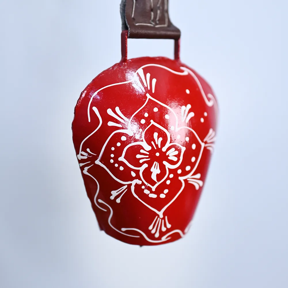 Feng-Shui Rustic Vintage Handmade Red Main Door Bell Set Of 1