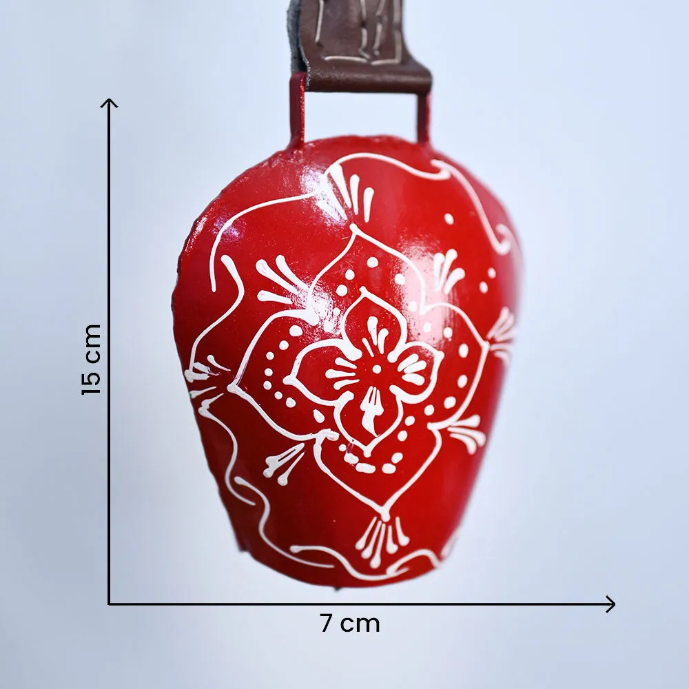 Feng-Shui Rustic Vintage Handmade Red Main Door Bell Set Of 1