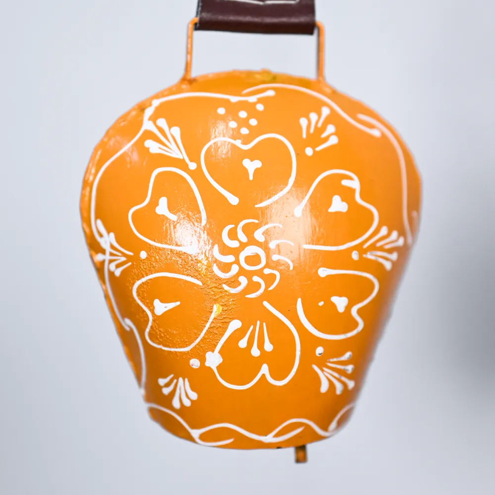 Feng-Shui Rustic Vintage Handmade Yellow Main Door Bell Set Of 1