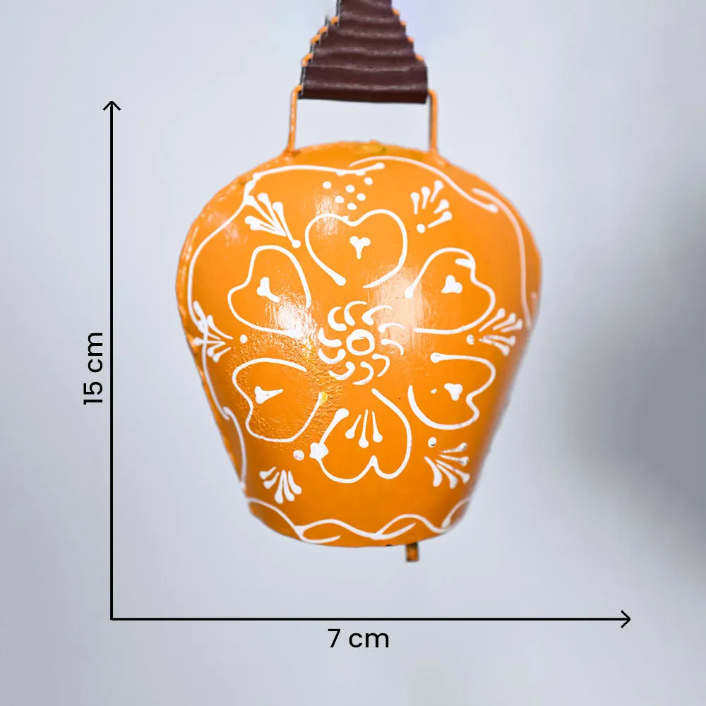 Feng-Shui Rustic Vintage Handmade Yellow Main Door Bell Set Of 1