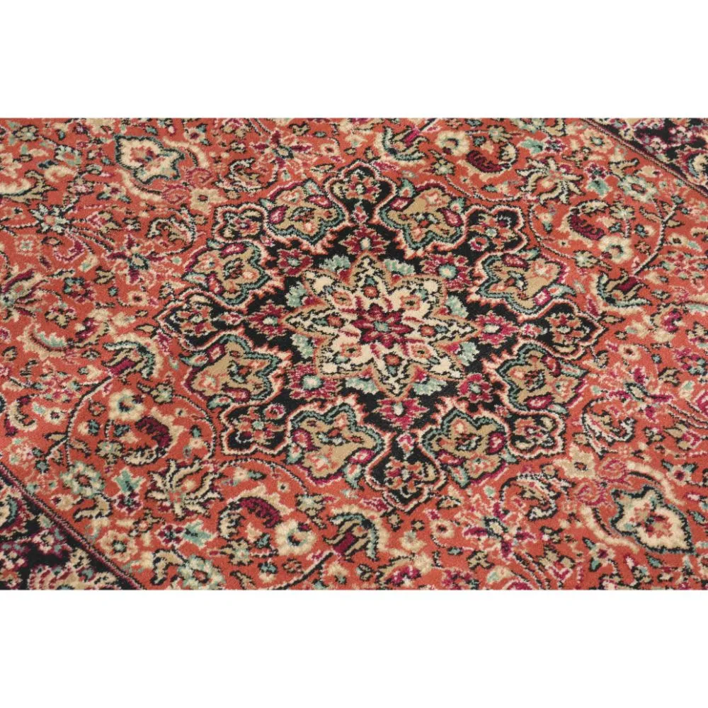 Fine Artistry Traditional Designer Orange Polyproplene Area Carpet 3X5ft