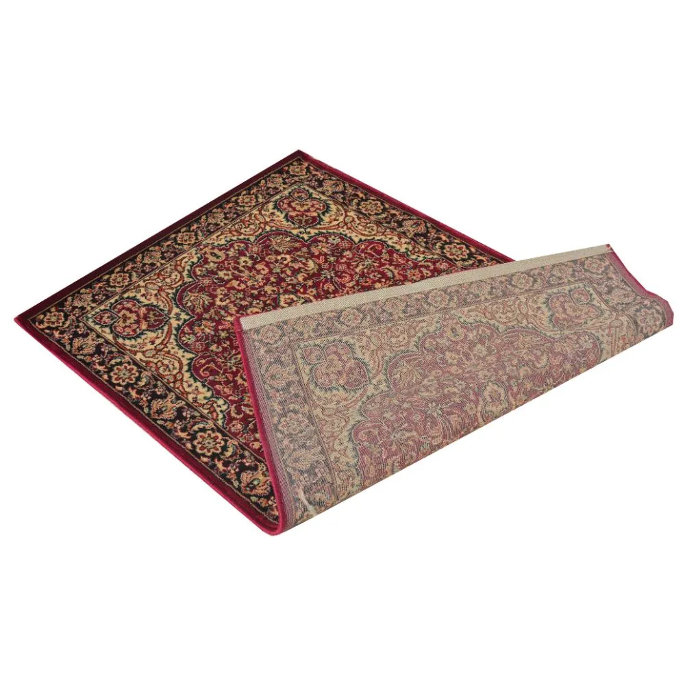 Fine Artistry Traditional Designer Red Polyproplene Area Carpet 3X5ft