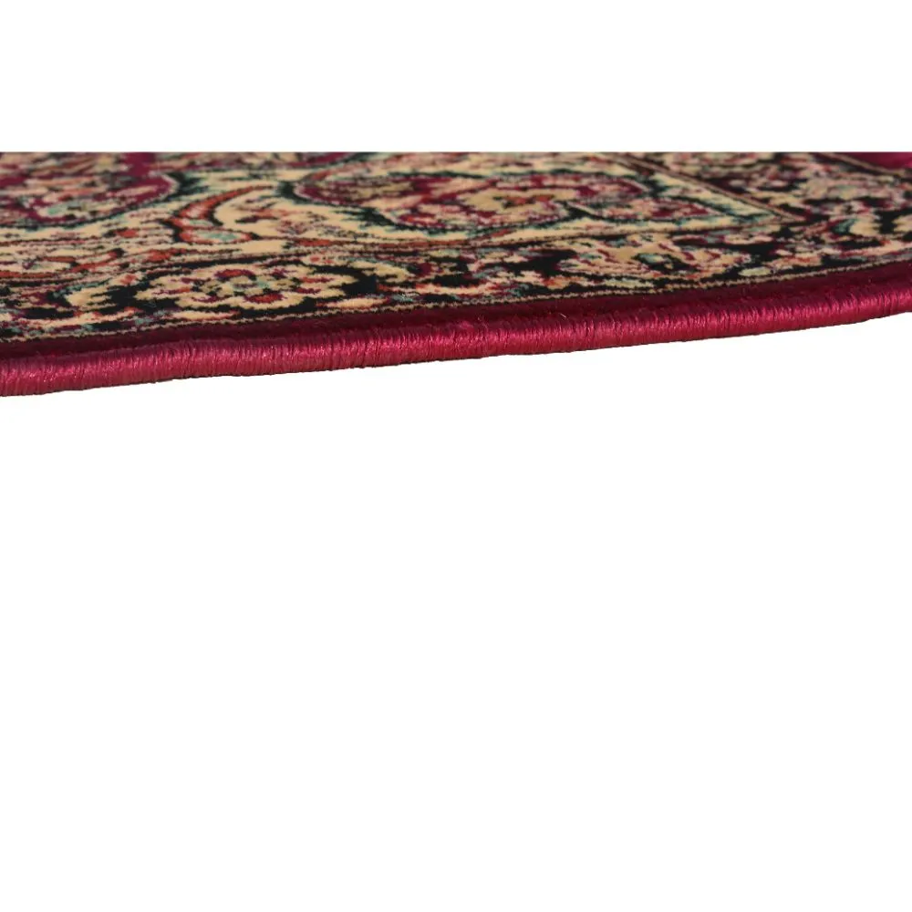 Fine Artistry Traditional Designer Red Polyproplene Area Carpet 3X5ft