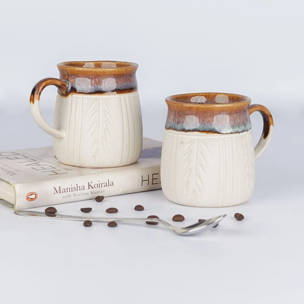 Fine Carvings Ceramic Mugs Single Piece