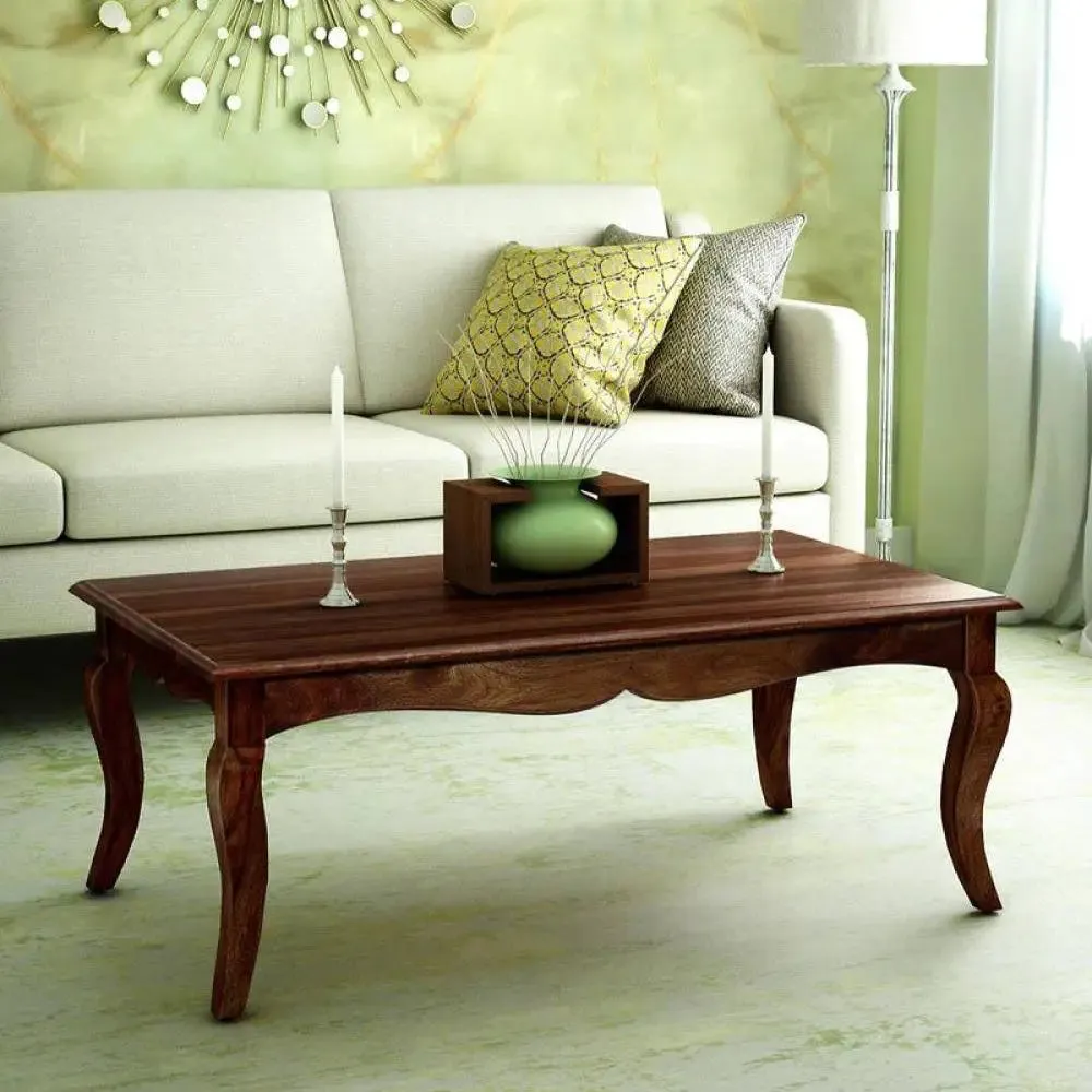 Finely Crafted Contemporary Style Sheesham Wood Center Table