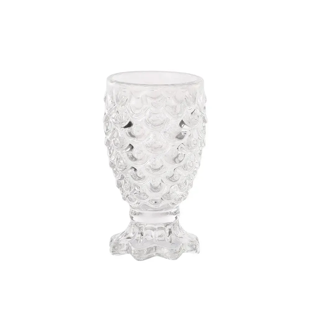 Fish Scales Textured Glass Vodka Glass Set Of 6