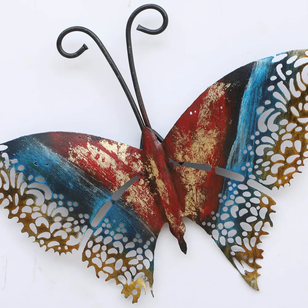 Five Gleeful Forest Butterflies Metal Wall Art