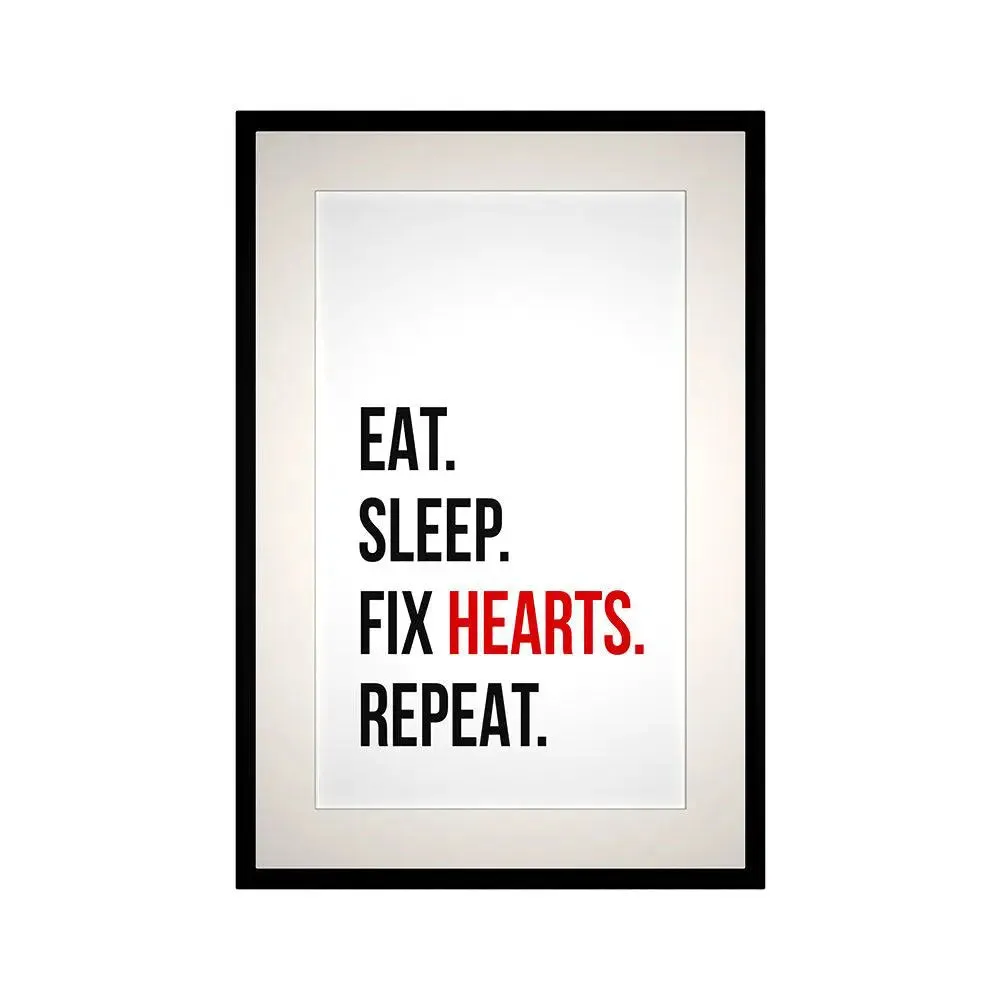 Fix Hearts' Framed Wall Art for Cardiologist Clinic / Gift for Doctor