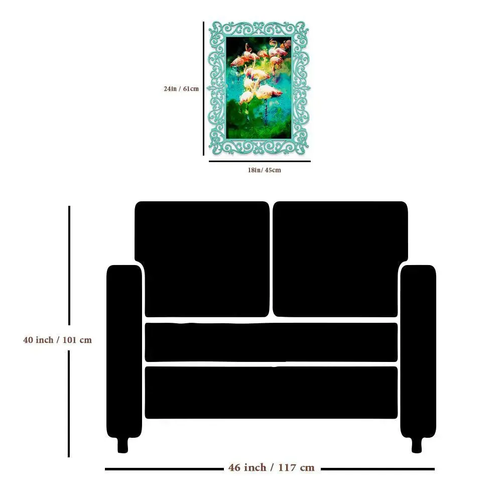 Flamingo Canvas Print in Decorative Frame