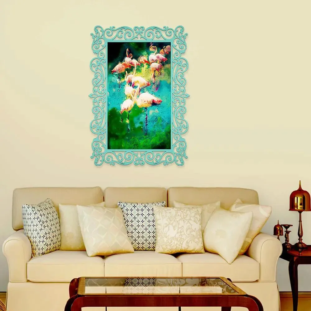 Flamingo Canvas Print in Decorative Frame
