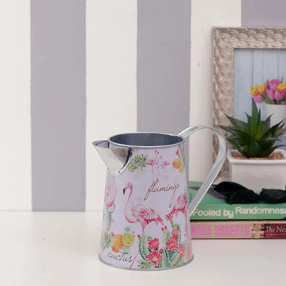 Flamingo Printed Flower Vase Cum Water Jug