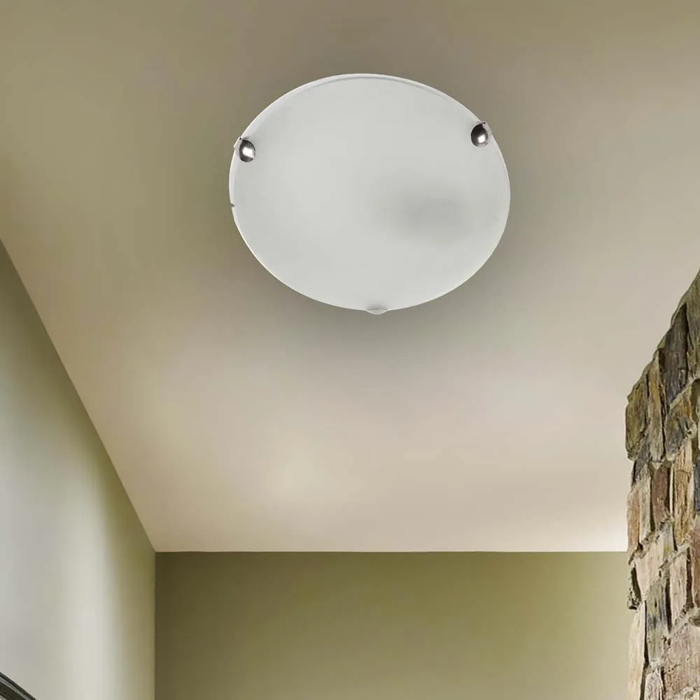 Flat Round Crystal Flush Mount Light