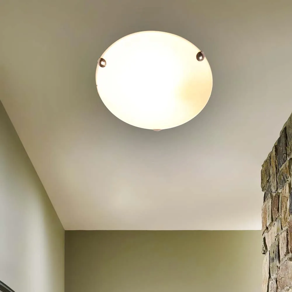 Flat Round Crystal Flush Mount Light