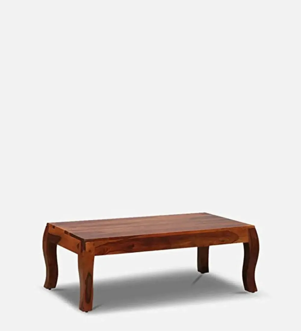 Flat Surface Traditional Style Sheesham Wood Center Table