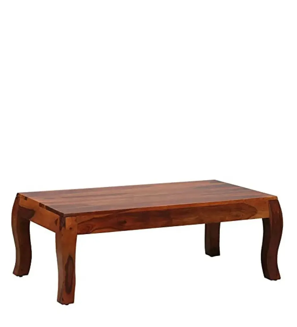 Flat Surface Traditional Style Sheesham Wood Center Table