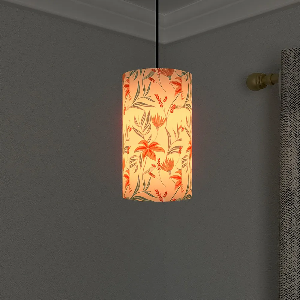 Floral Bliss Cylindrical Hanging Light