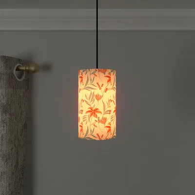 Floral Bliss Cylindrical Hanging Light