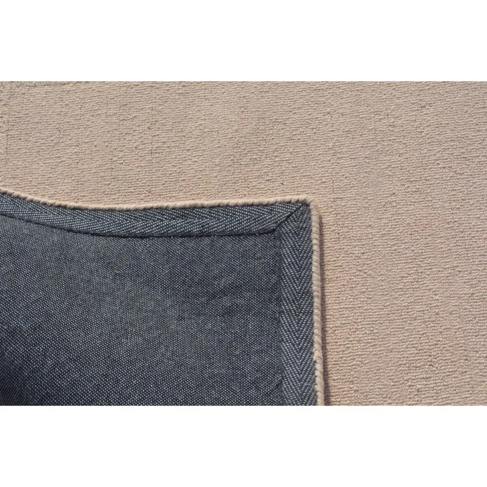 Floral Bordered Minimalist Golden & Beige Tufted Area Carpet 3X5ft