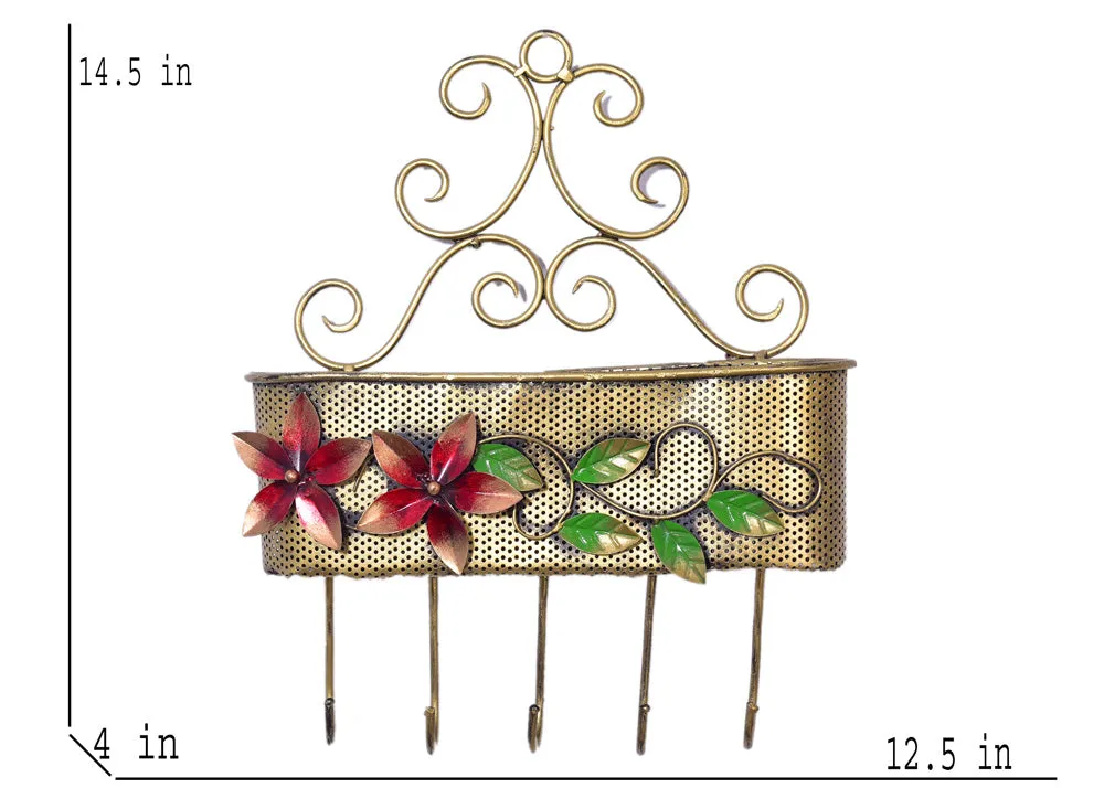 Floral Design Key Holder (Multicolour)