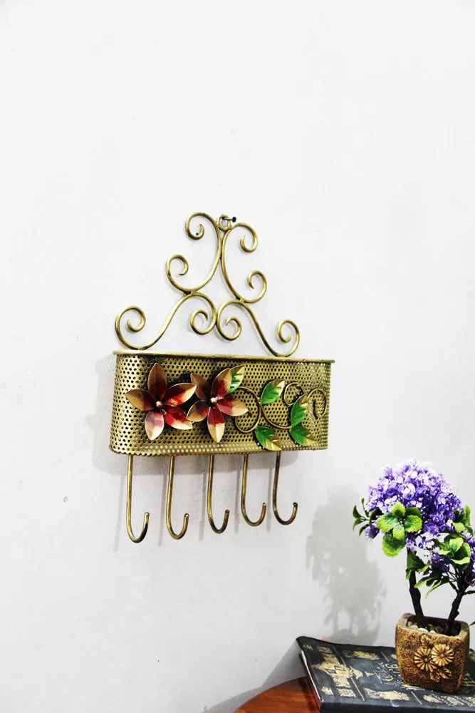 Floral Design Key Holder (Multicolour)
