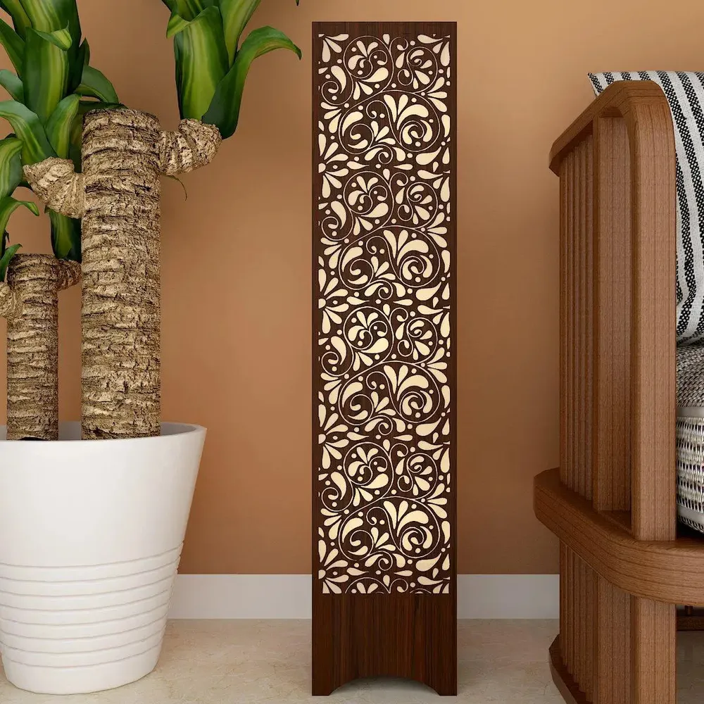 Floral Design Wooden Floor Lamp / Side Light / Modern Lamp