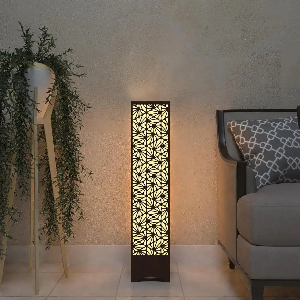 Floral Design Wooden Floor Lamp / Side Light / Modern Lamp