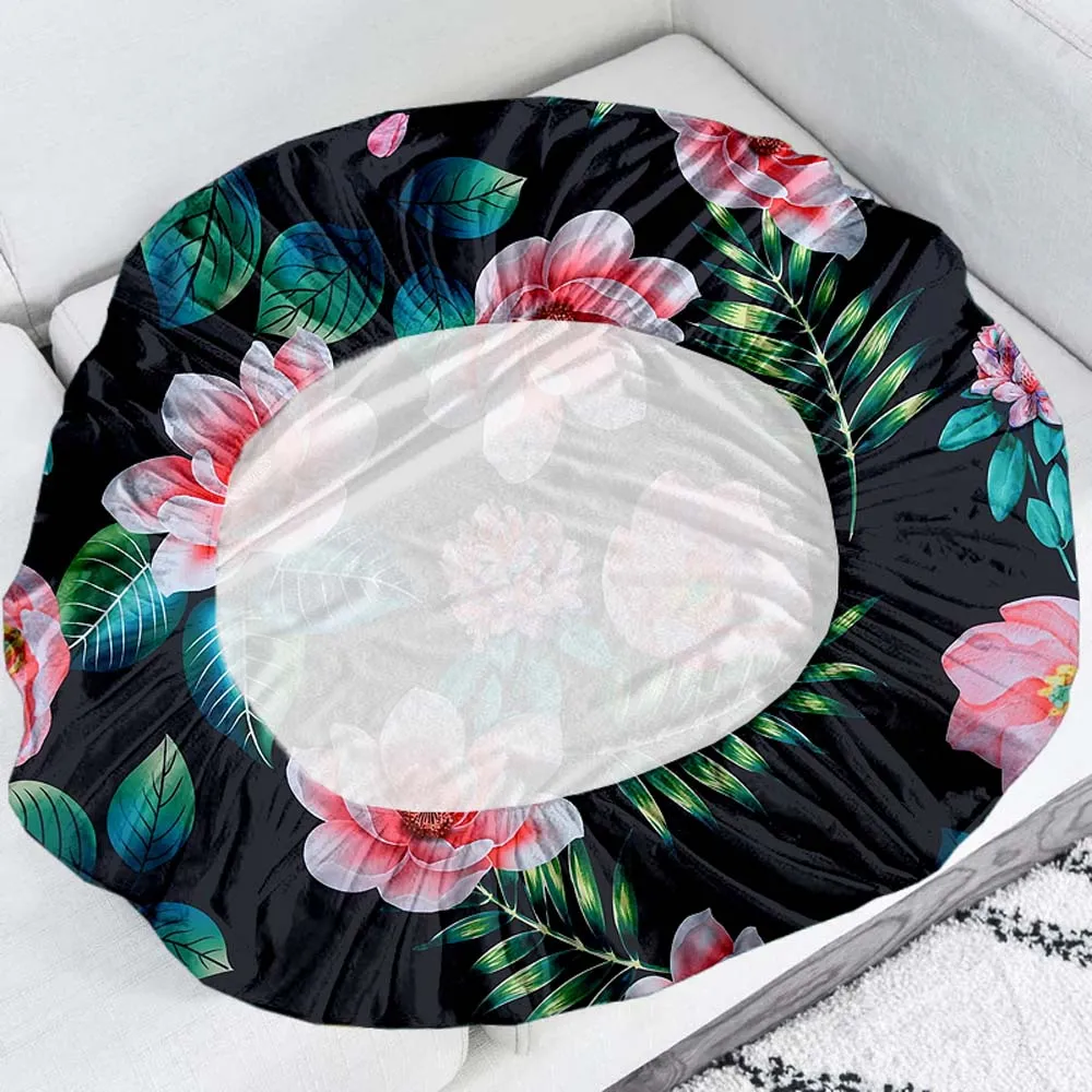 Floral Designer Black Strechable Sofa Seat Cover Set of 2/4/6/8 Pack of 2