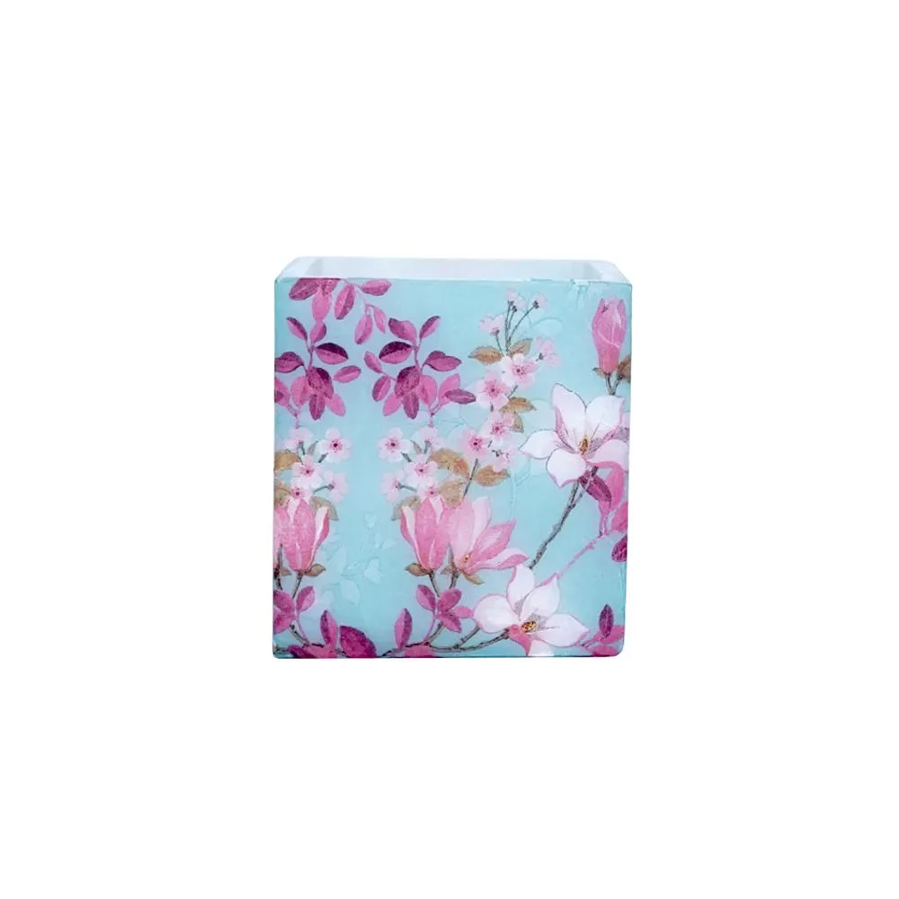 Floral Designer Square Shape Candle Holders - 4 X 4 inch