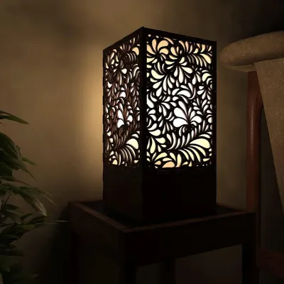 Floral Designer  Wood Table Lamp / Table Light / Modern Lamp