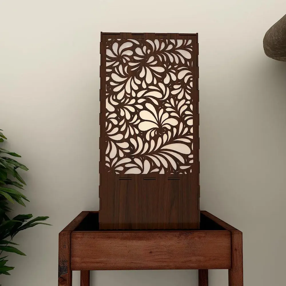 Floral Designer  Wood Table Lamp / Table Light / Modern Lamp