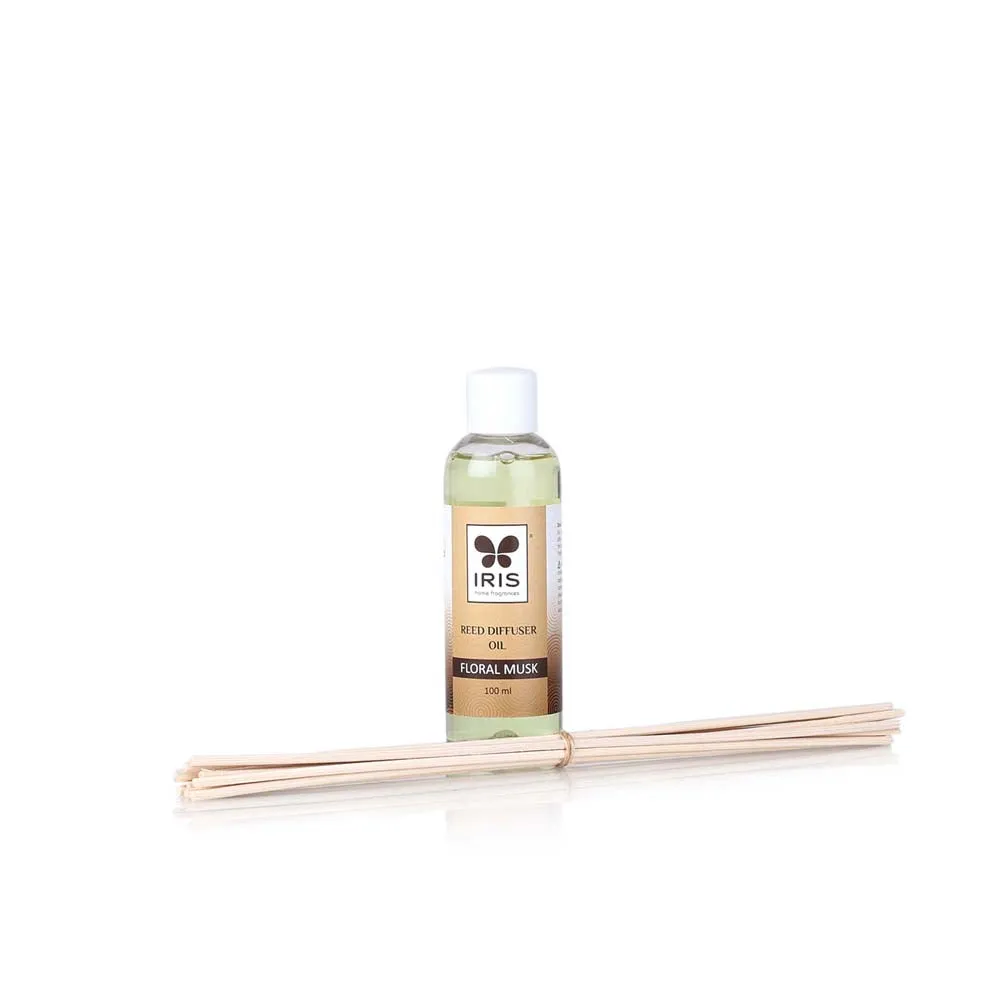 Floral Musk Scented Reed Diffuser Refill Pack with Essential Oil