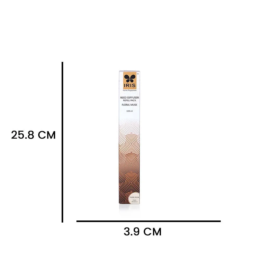 Floral Musk Scented Reed Diffuser Refill Pack with Essential Oil