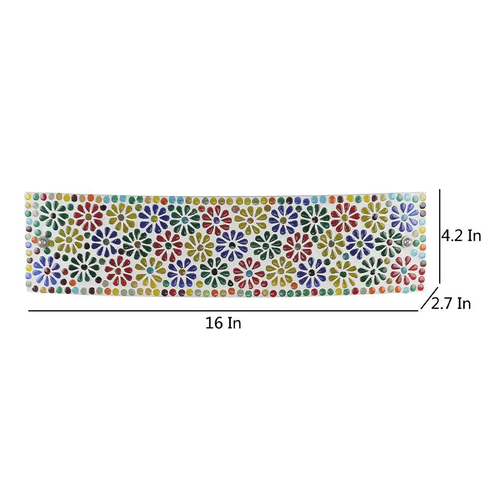 Floral Pattern Multicolor Bathroom Light