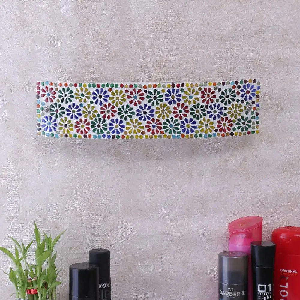 Floral Pattern Multicolor Bathroom Light