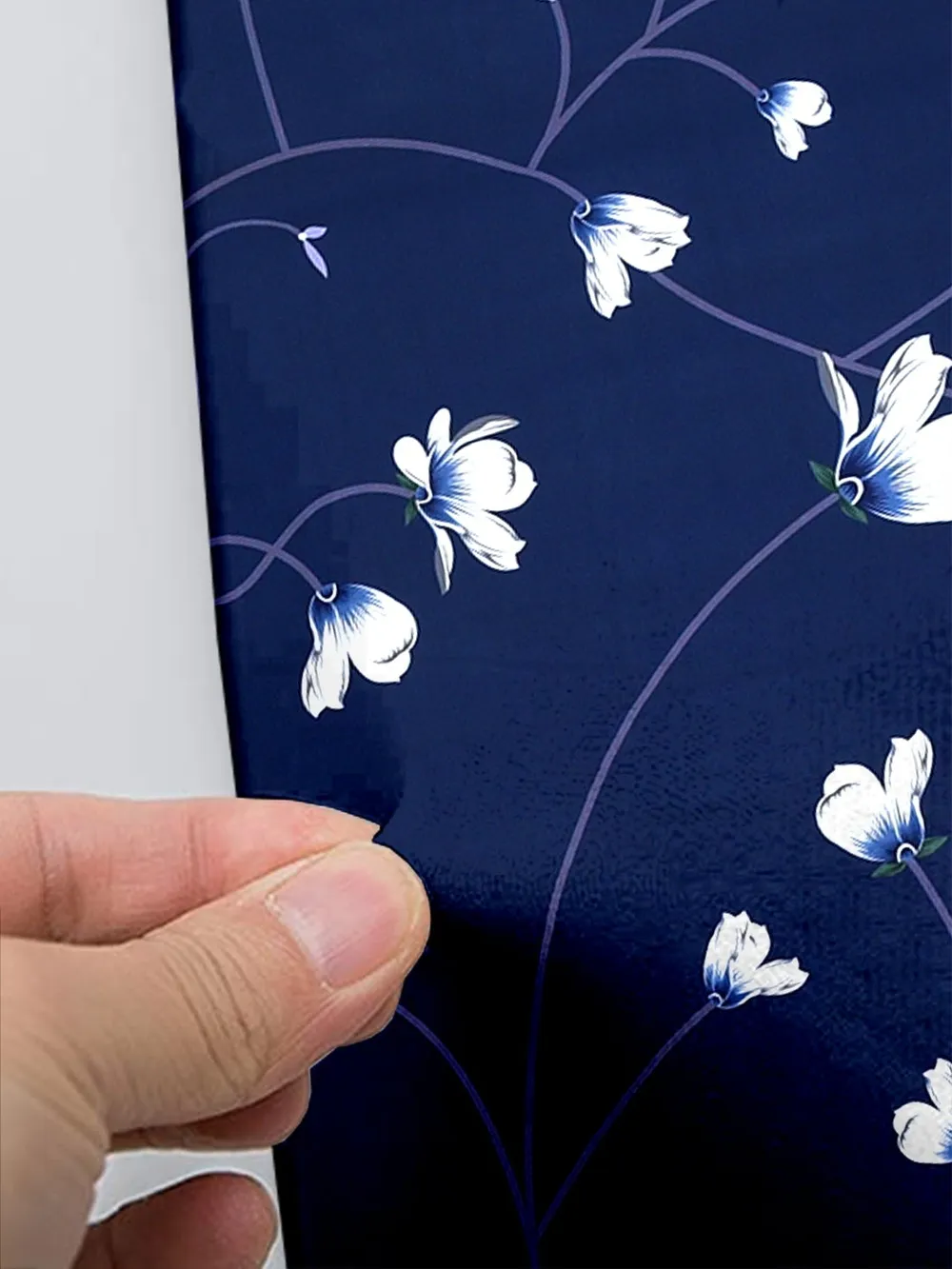 Floral Printed Blue Split Ac Cover 1 Ton