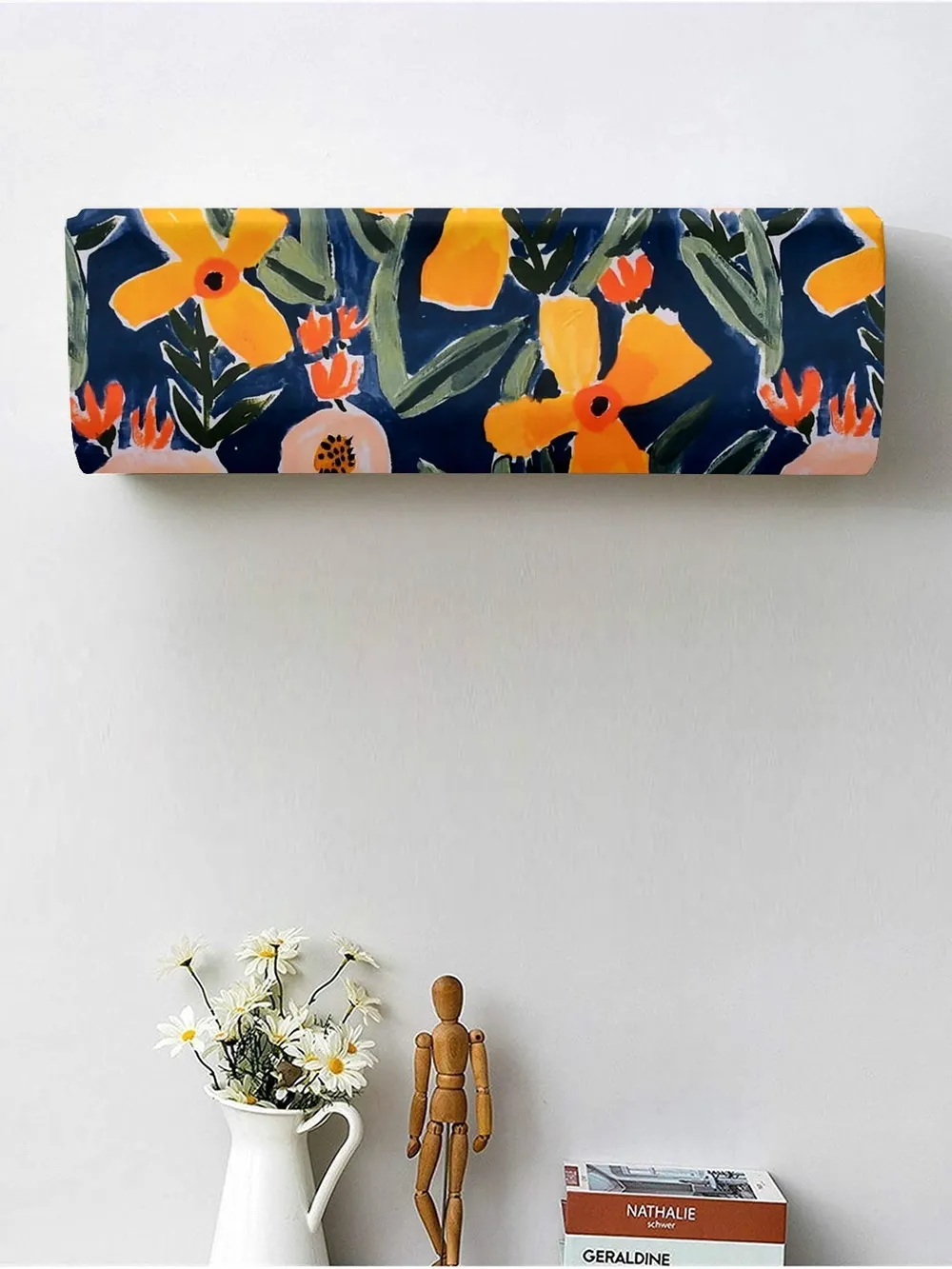 Floral Printed Multi-colored Split Ac Cover 1 Ton